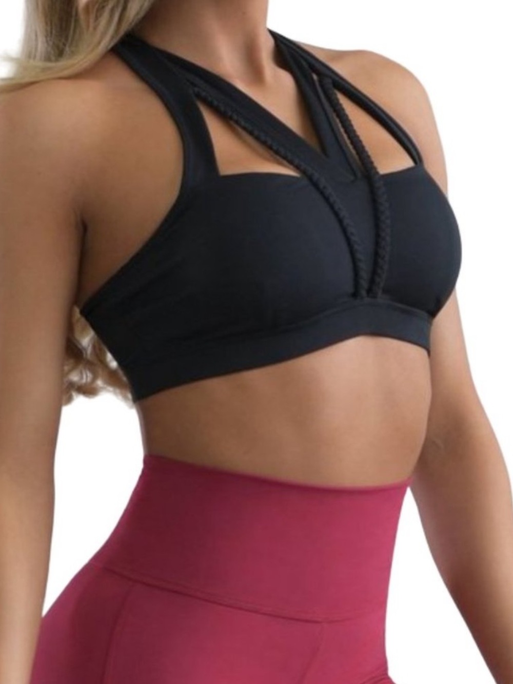 Bombshell Sportswear Braided Sports Bra (M)